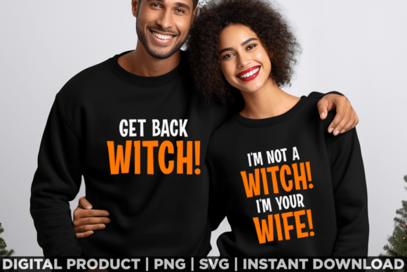 Couple Halloween Match Get Back Witch: A Must-Have for T-Shirt Designs and Graphics