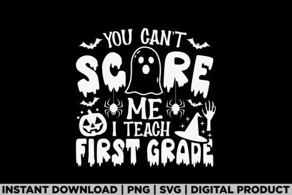 First Grade Halloween Teacher Spooky Boo T-Shirt Designs