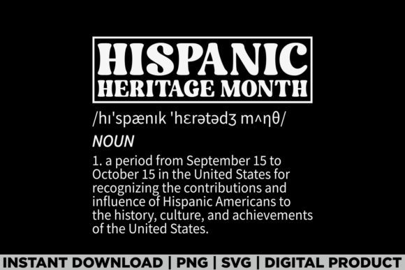 Hispanic Heritage Month Noun Shirt: A Graphics Gem for T-Shirt Designs
