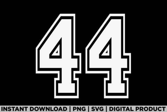 Number 44 Birthday Varsity: A Versatile T-Shirt Design Graphic