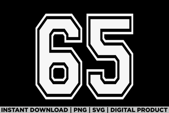 Number 65 Birthday Varsity Sports Team