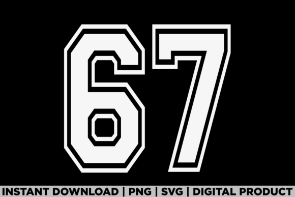 Number 67 Birthday Varsity: A Versatile T-Shirt Design Graphic