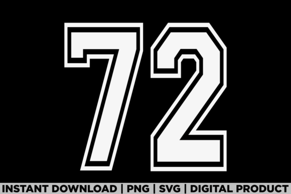 Number 72 Birthday Varsity Sports Team