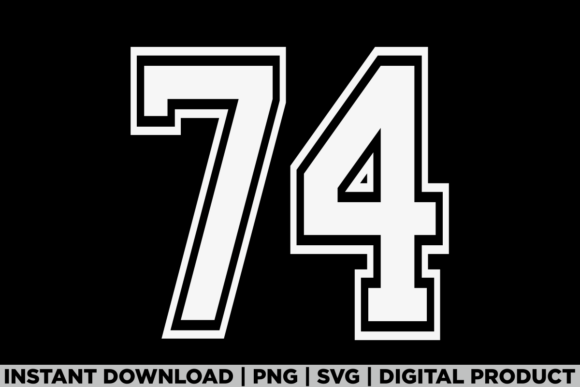 Number 74 Birthday Varsity: A Versatile T-Shirt Design for Local Brands