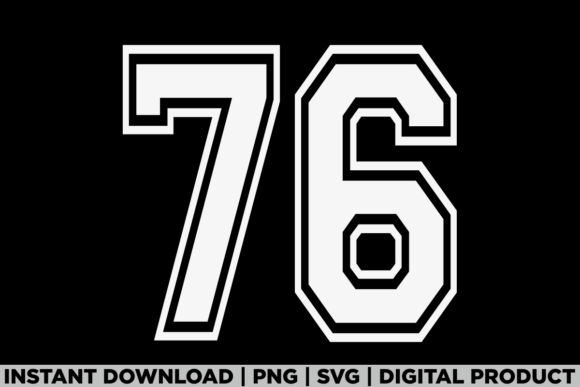 Number 76 Birthday Varsity: A Versatile T-Shirt Design