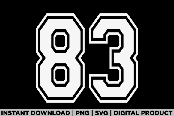 Number 83 Birthday Varsity: A Versatile T-Shirt Design