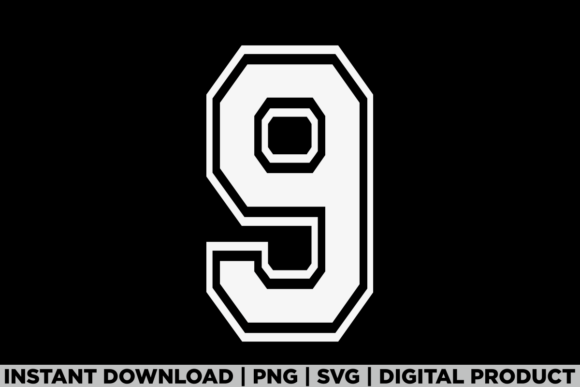 Number 9 Birthday Varsity: Perfect for T-Shirt Designs and Graphics