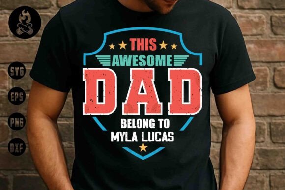Personalized This Awesome Dad SVG: A Bold Embroidery Choice