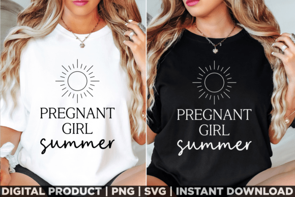 Pregnant Girl Summer Baby Reveal Tee: A Graphics Gem for T-Shirt Designs
